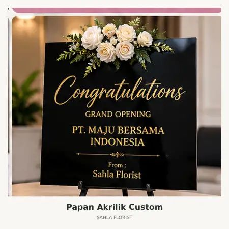 Papan Bunga Akrilik Monjali